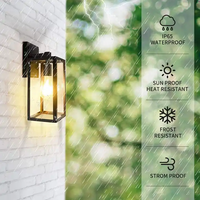 Applique murale extérieure E27 ampoule applique murale moderne noir Led applique extérieure porche maison maison cour jardin éclairage étanche
