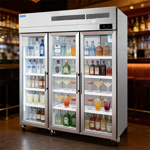 Refrigerador/Congelador Vertical Comercial sin Escarcha de 3 Puertas con Pantalla Digital de Vidrio para Supermercados - Product Image 5