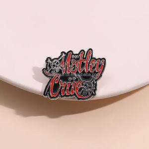 Broche en émail avec logo Heavy Metal Band des années <span class=keywords><strong>80</strong></span> Broche de revers de musique élégante pour accessoires de tenue Artisanat en métal - Product Image 3