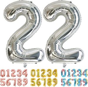 16inch Foil Individual Packing Number <b>Balloons</b> 0123456789 Easter Party <b>Decorations</b> - Product Image 1