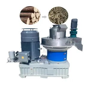 High Efficiency Low Cost Vertical Ring Die Wood Pellet Mill Machine Factory Direct Supply Processed Raw Straw Rice Husk