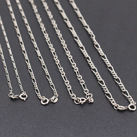 Chaîne Figaro en argent Sterling 925 blanc plaqué or collier belle-mère coréenne modèle de Couple à la mode vente directe d'usine