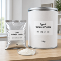 Collagène de type II certifié ISO/Halal/Kosher en poudre, haute teneur en protéines, matière première naturelle, soluble dans l'eau, qualité alimentaire