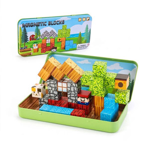 Bloques de Construcción Magnéticos Mine <span class=keywords><strong>World</strong></span>, Cubos Magnéticos Apilables para Niños y Niñas de 3+ Años, Modelo DIY, Juguetes Sensoriales STEM, Regalo - Product Image 4