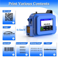 Mini Impresora Portátil de Mano Tij, Codificador de Inyección de Tinta de Media Pulgada para Plástico, Metal, Cuero y Madera, Impresión de Número de Lote, Fecha de Caducidad y Código de Barras