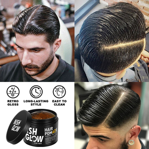 NISHGLOW Base d'eau brillante tenue moyenne Cologne hommes coiffant la cire pour cheveux pommade crème pâte pour OEM - Product Image 4