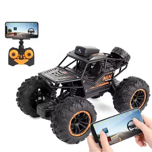 Çocuklar için Wifi kamera ile 1/18 alaşım yüksek hızlı Rc araba Rc oto kaya paletli Drift tırmanma 4WD RC araba