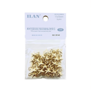 Perline a Stella in Metallo ILAN 11x15mm Colore Oro per Accessori di Abbigliamento - Product Image 1