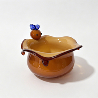 Vase en verre artisanal pour miel d'abeille – Contenant floral décoratif unique pour la maison, le bureau et les cadeaux