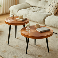 Table d'appoint en bois rustique durable, petite table basse pour salon, balcon, utilisation en coin, design minimaliste tendance