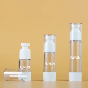 Fuyun in Magazzino Imballaggio Cosmetico Bottiglia di Plastica Dello Spruzzo 5ml 10ml 15ml 30ml 50ml di Vuoto Trasparente airless Pompa Bottiglia