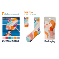 Chaussettes de fête unisexes personnalisées, contrôle des odeurs, coton et élasthanne, séchage rapide, antibactériennes, ajustement confortable
