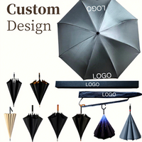 Parapluies LS personnalisés, parapluie de golf moderne à ouverture automatique, en pongee super imperméable, en fibre de verre, résistant au vent, 8 baleines, 27 pouces, pour adultes