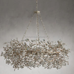 American Vintage Small Crown Chandelier Crystal Colgante Luz de techo para sala de estar y restaurante Accesorios de iluminación - Product Image 5