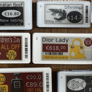 New Arrival 2.13 Inch Low Temperature Esl Label Black And White Esl Electronic Shelf Label Electronic Price Tag For Freezer Area - Product Image 2