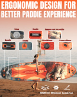 Planche de SUP gonflable Fly Eagle 11' unisexe en PVC, portable, 12,5 kg, système de ailerons pour paddle surf et stand-up paddleboarding en mer