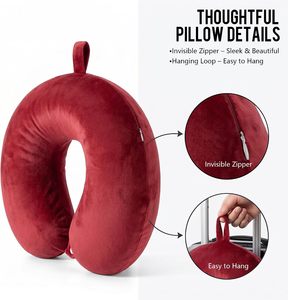 Almohada de Viaje de Espuma con Soporte Cervical en Forma de U para Automóvil, Portátil, Extraíble y Personalizable, Precio de Fábrica, para Avión - Product Image 3