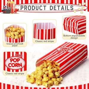 Bolsas de Papel para Palomitas de Maíz de 2 oz Personalizadas al por Mayor, Contenedores Desechables de Papel para Palomitas de Maíz para Festivales de Cine, Suministros para Fiestas Temáticas - Product Image 3