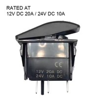 Interrupteur à bascule marin illuminé 12V 20A étanche SPST on OFF 3Pin pour voiture