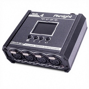 <span class=keywords><strong>Convertisseur</strong></span> DMX512 bidirectionnel 4 ports Art-Net/sACN Pknight, contrôleur <span class=keywords><strong>DMX</strong></span> compact en alliage d'aluminium, nœud PowerCON PoE USB-C pour scène - Product Image 1