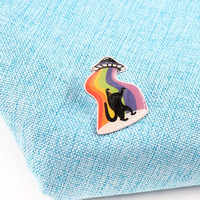 Le nouveau badge épingles en métal chaud en gros personnalisé divers animaux dessin animé animal chat mignon sac décoration époxy épinglette arc-en-ciel