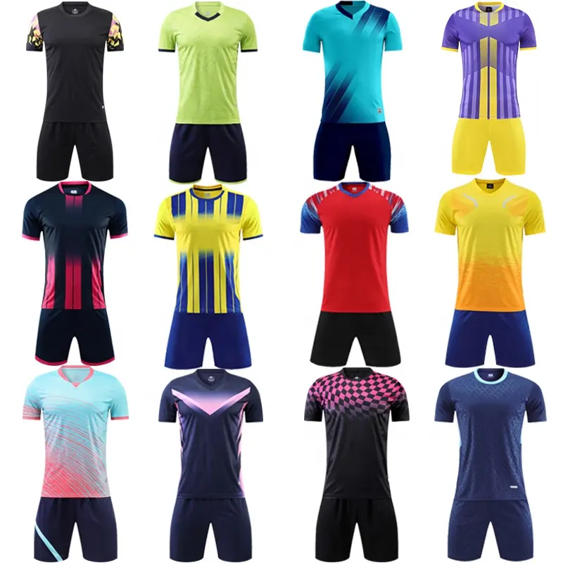 Wholesale 2023 Various Styles New Design Quick Dry Breathable Soccer Training Shirt Football Jersey Set