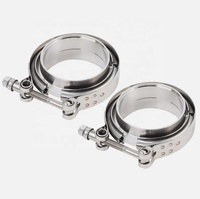 Nuevo Kit de Abrazaderas en V de Acero Inoxidable 304 con Brida Macho y Hembra para Tubos de Escape de Turbo OEM