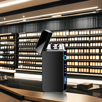 Briquet Électrique Classique Professionnel Créatif USB Rechargeable Coupe-Vent Double Arc Personnalisable avec Logo Cadeau pour Extérieur