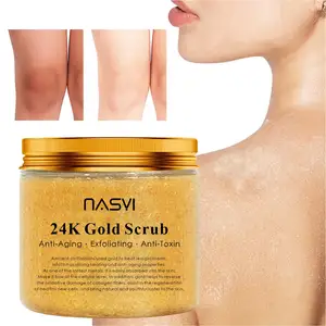 Etiqueta privada Productos para el cuidado de la piel del cuerpo Exfoliante corporal de oro de 24 quilates Exfoliante corporal antienvejecimiento para Le Corps