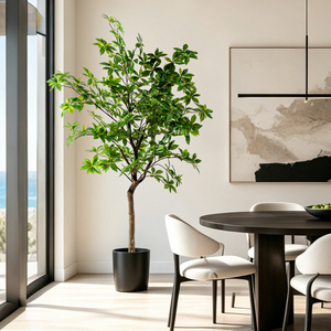 Arbre à Monnaie <span class=keywords><strong>Pachira</strong></span> Aquatica Artificiel Réaliste à Tronc <span class=keywords><strong>Tressé</strong></span>, en Plastique Écologique Résistant aux UV, 190cm/230cm, Décoration Intérieure/Extérieure - Product Image 4