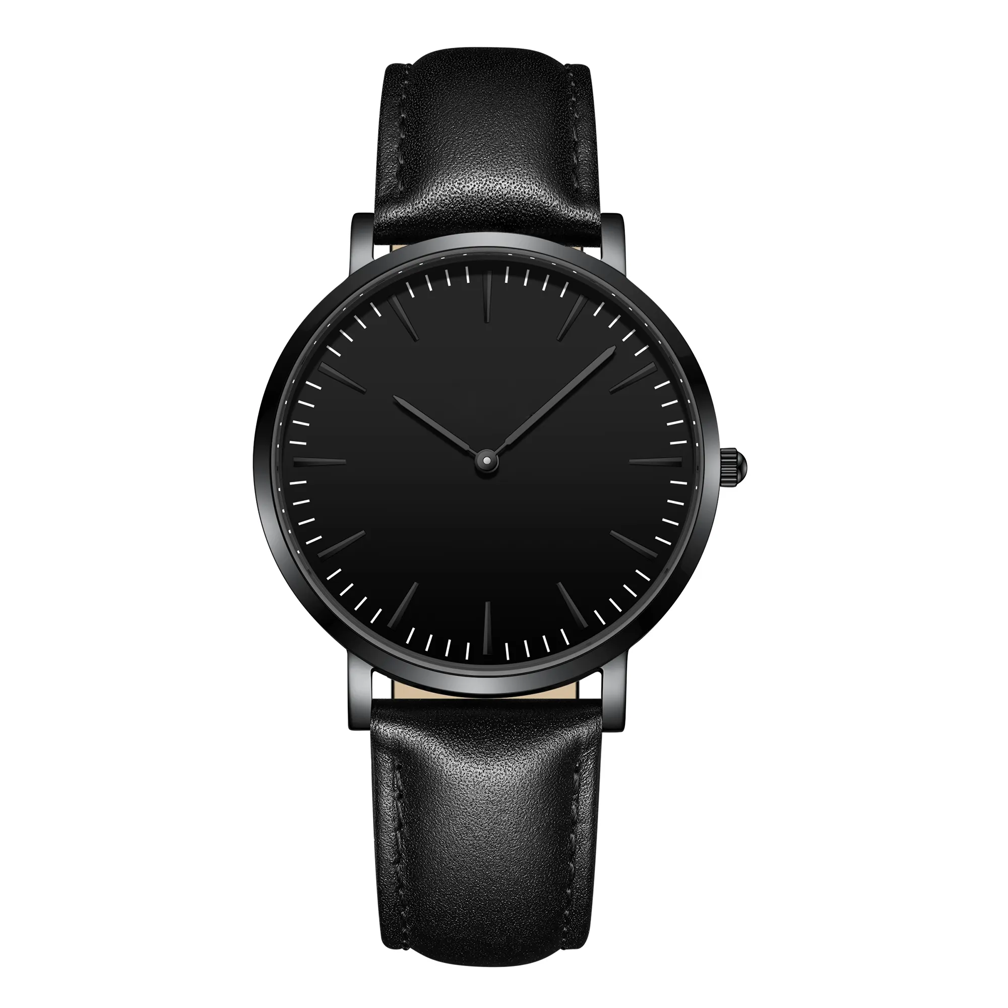 Black Stainless Steel brand Quartz watches Luxury Japan Fashion Waterproof Wrist quartz black men Watches