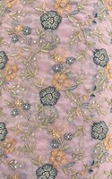 Tissu de broderie de perles de mariée élégant et magnifique, tissu de broderie de perles de sequins de mariée, dentelle de broderie