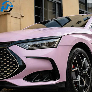 Vinilo Fundido TPU PET <span class=keywords><strong>HJN</strong></span> HGC-001 al por Mayor, Alto Brillo, Rosa Cristal, 1 Rollo Completo 1.52X18M/5X60FT, Garantía de 5 Años, para 40 Autos - Product Image 1