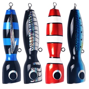 Bán Buôn Nổi Popper Câu Cá Bằng Gỗ Mồi Sâu Biển Thuyền Đánh Cá Popper Lure - Product Image 5