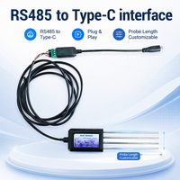 Analisa Tanah Multi-Parameter Akurasi Tinggi 8-in-1 Sensor Tanah VMC dengan USB untuk EC PH NPK Kelembaban Suhu Salinitas RS485