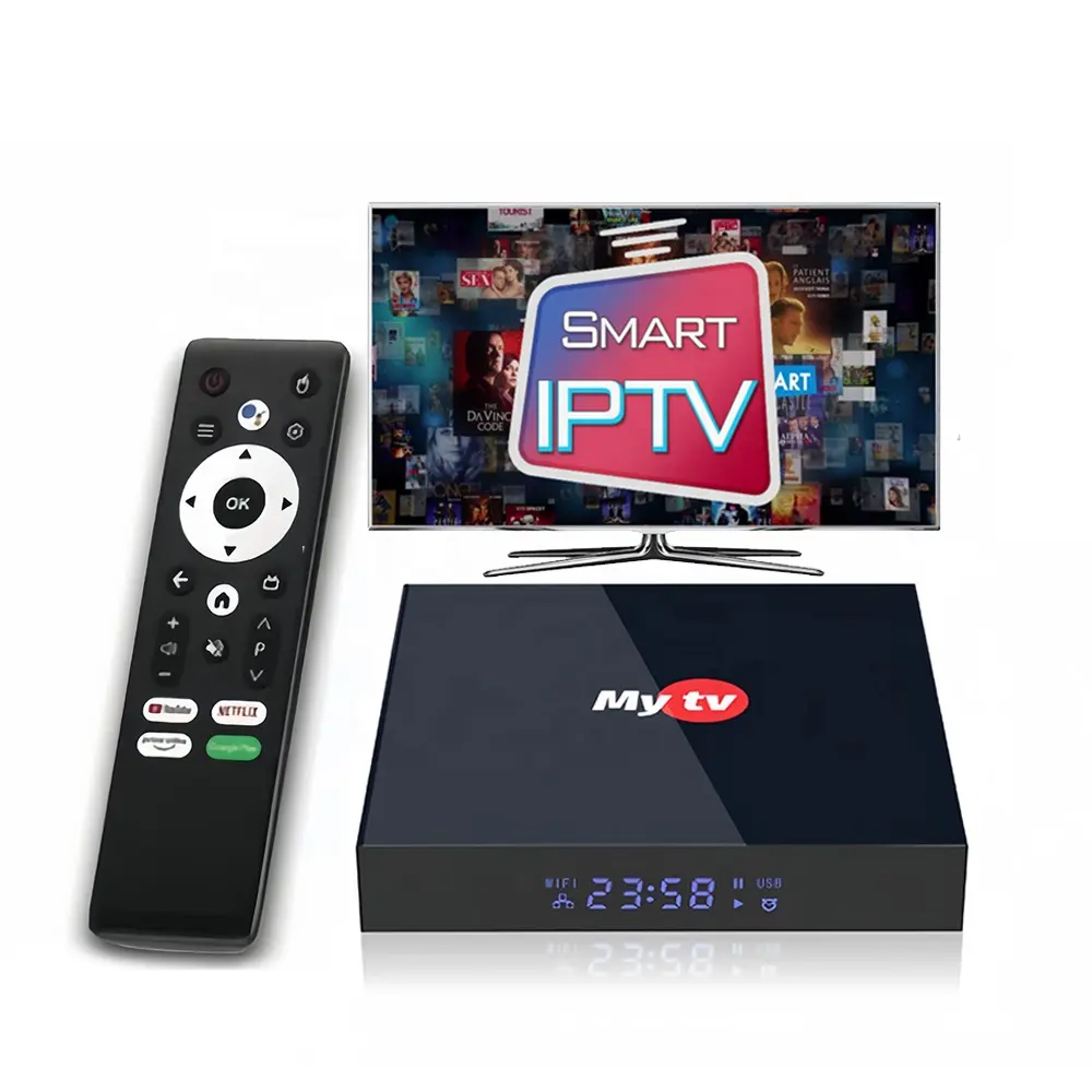 جهاز TV Box set-top بنظام android11 4K مع واجهة IP TV M3U جهاز تلفزيون XXX 2G 8G اختبار اشتراك مجاني للهاتف المحمول