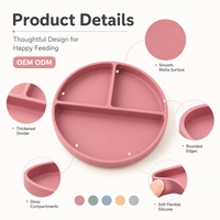 Ensemble de salle à manger en silicone pour enfants comprenant des assiettes, des bols et des cuillères-Autres fournitures d'alimentation pour bébés