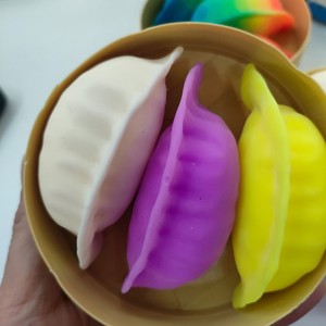 Juguete Blandito de Silicona con Forma de Dumpling, No Tóxico, para Aliviar el Estrés en Niños y Adultos, Decoración de Escritorio de Rebote Lento - Product Image 4