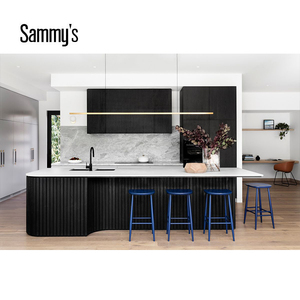 Cao cấp tùy chỉnh óc chó rắn gỗ Modular tủ bếp tường với vòi nước Phụ kiện phổ biến cho thạch anh hoặc đá cẩm thạch bàn - Product Image 6