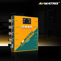 AVMATRIX SC2040 Convertidor Bidireccional Profesional 3G-SDI HDMI con Escalado y Extensor de Fibra para Transmisiones en Vivo Profesionales