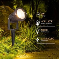 Venta al por mayor de fábrica: Lámpara LED de jardín de 7W de aluminio fundido a presión, 12-24V AC/DC, IP66, impermeable, para proyectos de paisajismo y árboles.