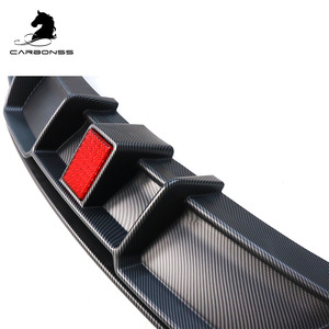 Tipo <span class=keywords><strong>V</strong></span> nero carbone Watertransfer con diffusore posteriore a LED per Tesla modello 3 2014 - Product Image 4
