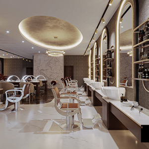 Diseño Moderno para Estación de Salón de Uñas | Mesa de Manicura y Espejo Personalizados | Solución Integral de Mobiliario y Decoración para Salones de Uñas - Product Image 1