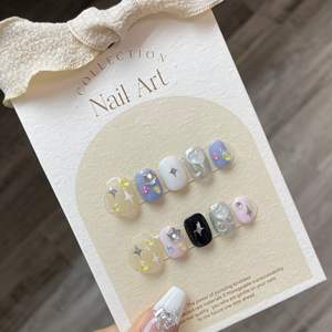 <span class=keywords><strong>Uñas</strong></span> Postizas Cortas <span class=keywords><strong>Cuadradas</strong></span> Hechas a Mano, Estilo Nude Jelly Star, Efecto Ojo de Gato en Terciopelo Helado, <span class=keywords><strong>Uñas</strong></span> con Estética Y2K Etérea - Product Image 3