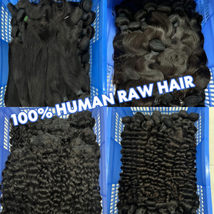 Fasci di capelli vergini a doppia estrazione cuticola allineati morbidi capelli umani setosi 100g fornitori di capelli grezzi umani brasiliani non trattati - Product Image 3