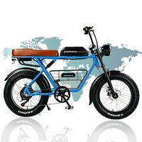 Vélo électrique montagne 7 vitesses, véhicule tout-terrain électrique à pneus larges 20 pouces moto électrique adulte 1500W