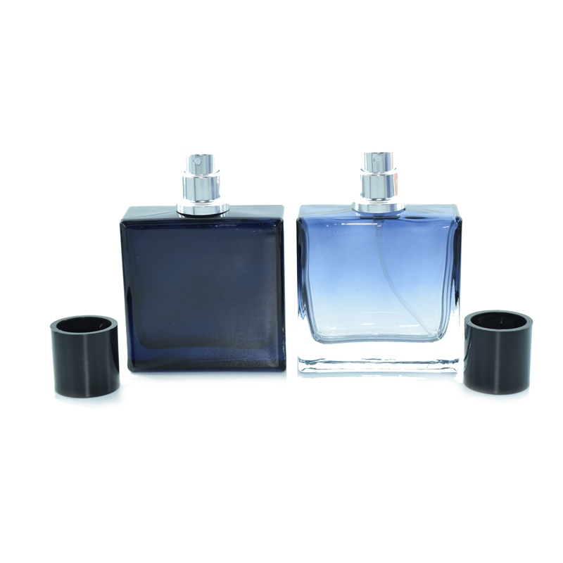 エレガントな香水ボトル Elegant Gradient Blue Men's Perfume Glass Bottle & Aluminum