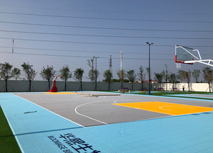 Tuile de sol emboîtable haute performance en TPE souple conforme aux normes FIBA pour terrains de pickleball et de basketball ASF-V5 - Product Image 2