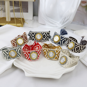 Alta calidad religioso cristiano San Benito 18K chapado en oro color cinturón de punto accesorios mujeres joyería pulseras - Product Image 1