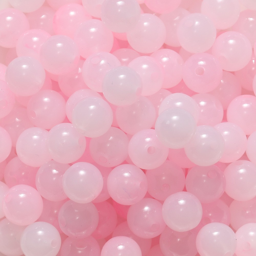 Perle de verre 8mm - rose clair
